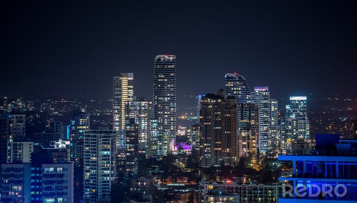 Fototapete Australische Stadt bei Nacht