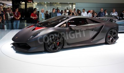 Fototapete Auto 3D Lamborghini-Ausstellung