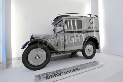 Fototapete Auto BMW vintage Ausstellung