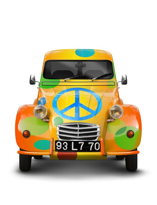 Fototapete Auto bunter Volkswagen