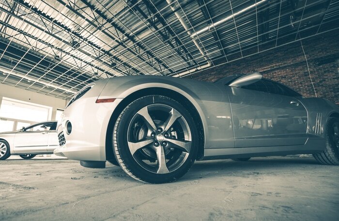 Fototapete Auto grau