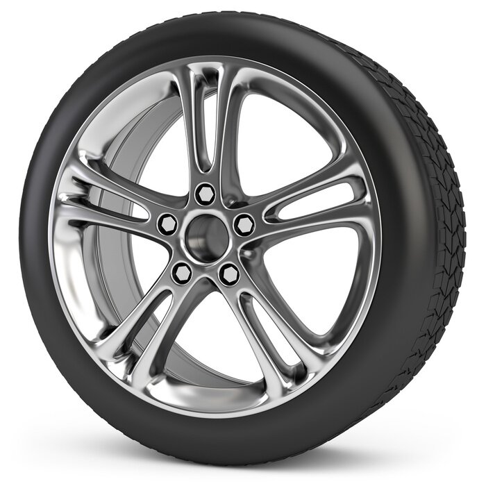 Fototapete Autoreifen 3D