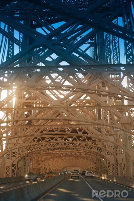 Fototapete Autos auf der Brücke in New York City