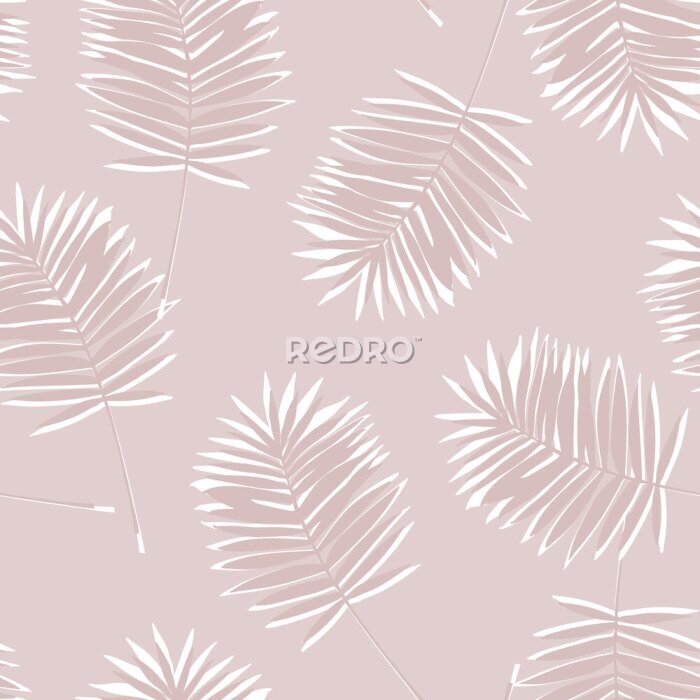 Fototapete Baby pink Palme