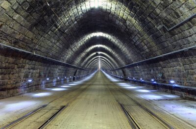 Fototapete Backstein-U-Bahn-Tunnel