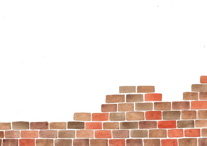 Fototapete Backsteinwand im Bau