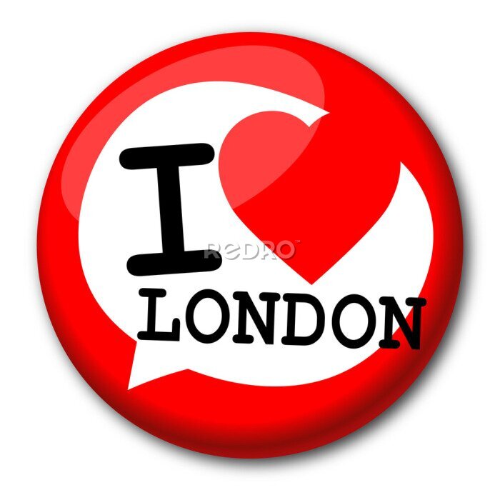Fototapete Badge &quot;i love London&quot; &quot;