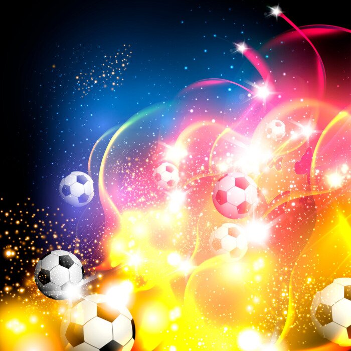 Fototapete Bälle und abstrakter bunter Hintergrund