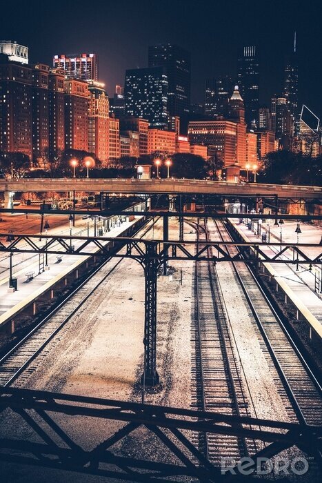 Fototapete Bahnhof in Chicago