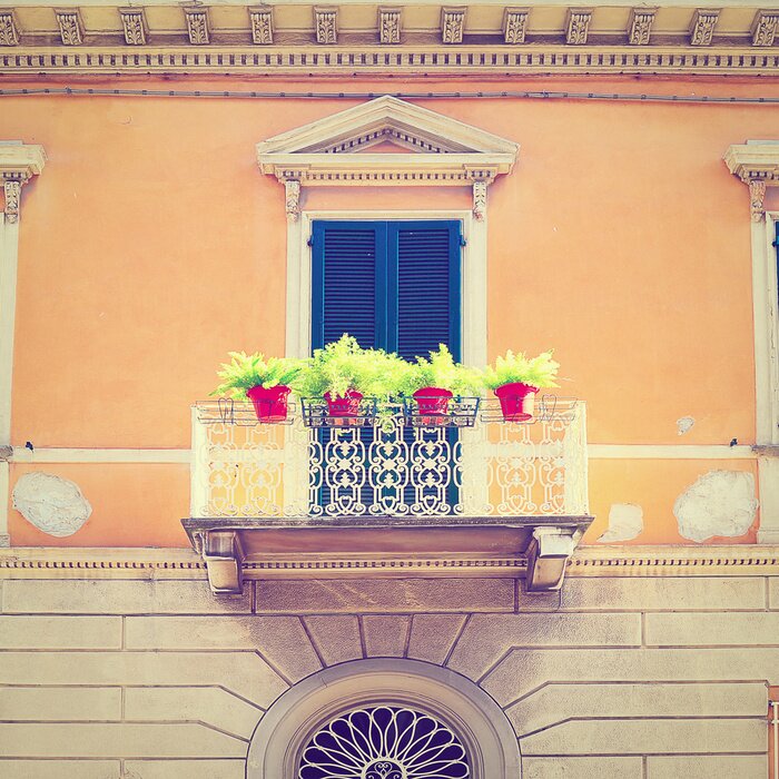 Fototapete Balkon mit pflanzen