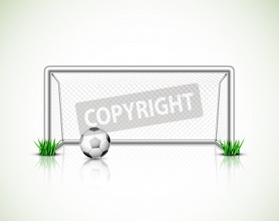 Fototapete Ball am Tor liegend