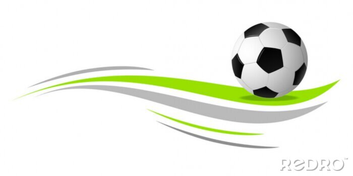 Fototapete Ball auf bunten Streifen