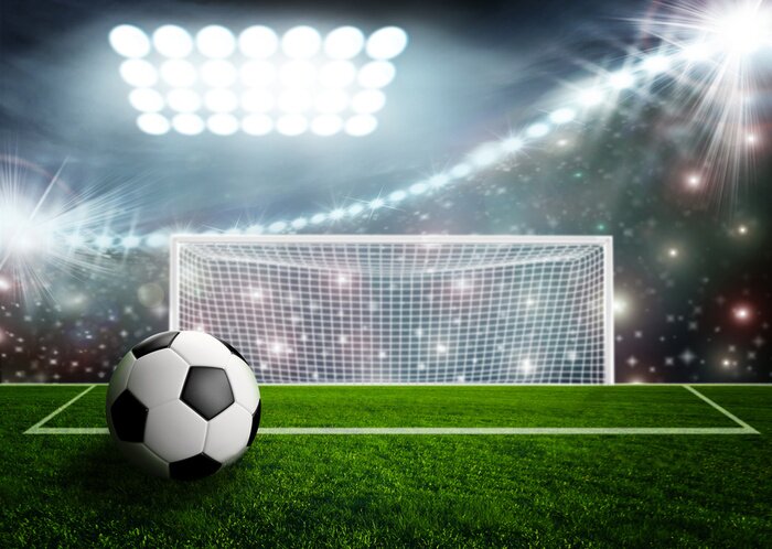 Fototapete Ball gegenüber dem Tor