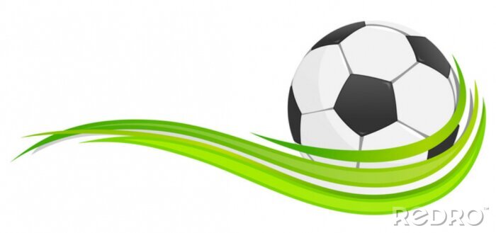 Fototapete Ball mit grünem Band