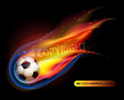 Fototapete Ball umhüllende Flammen