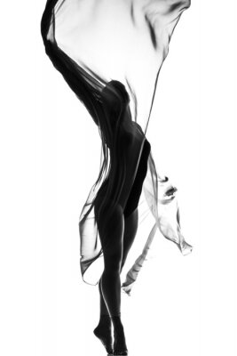 Fototapete Ballett auf weißem Hintergrund