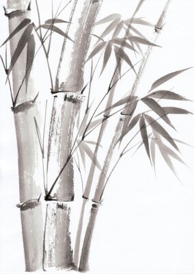 Bambus subtiles Aquarell