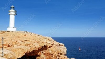 Barbaria cape Formentera lighthousein Mittelmeer