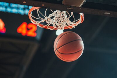 Fototapete Basketball 3D Ball im Flug