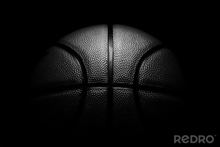 Fototapete Basketball 3D in Schwarz