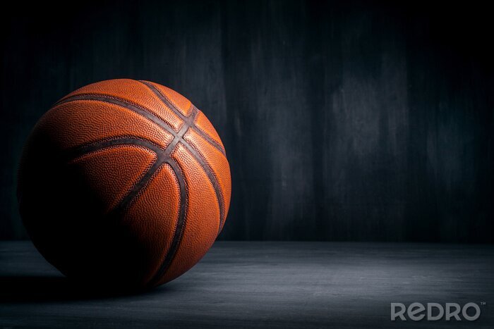 Fototapete Basketball Ball im Dunkeln