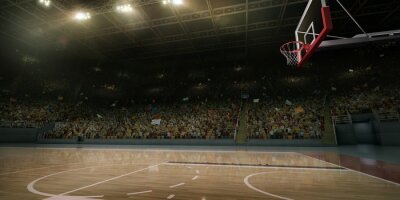 Fototapete Basketball platz vor dem Spiel