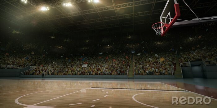 Fototapete Basketball platz vor dem Spiel