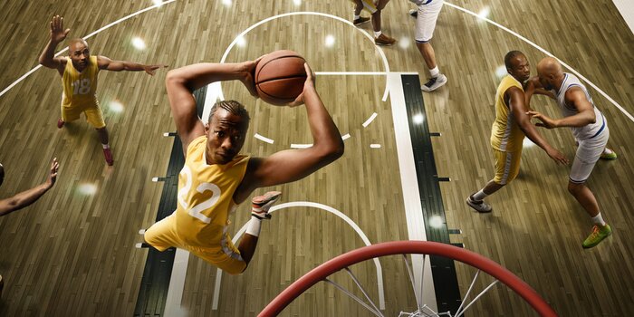 Fototapete Basketball Team während des Spiels