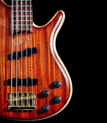 Fototapete Bassgitarre aus Holz