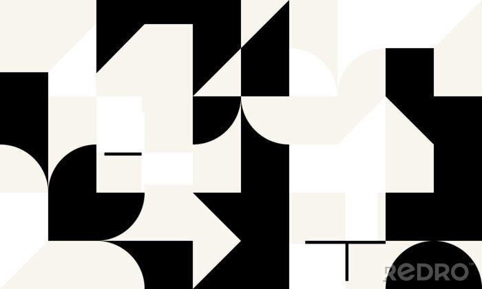 Fototapete Bauhaus Schwarz und Weiß