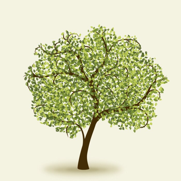 Fototapete Baum auf dem Hintergrund in Beige