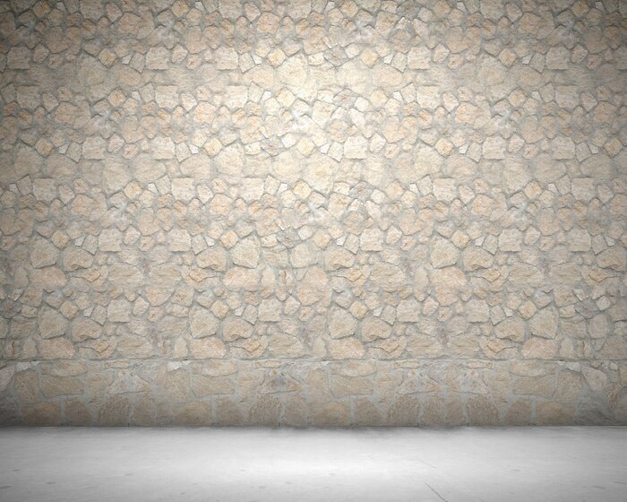 Fototapete Beige Steinmauer