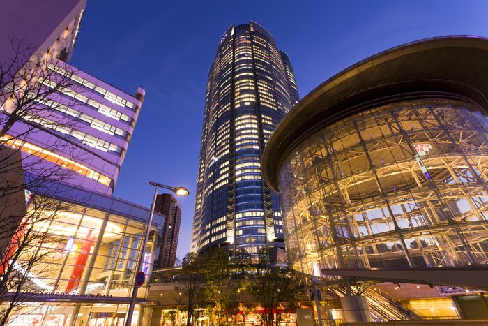 Fototapete Beleuchtete Gebäude in Tokio