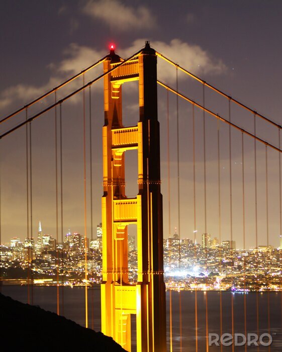 Fototapete Beleuchtete Golden Gate Bridge