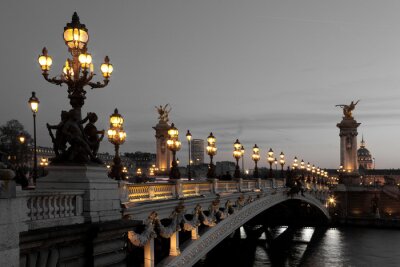 Fototapete Beleuchtete schöne Brücke