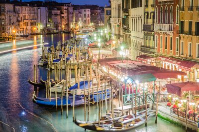 Fototapete Beleuchteter Hafen von Venedig