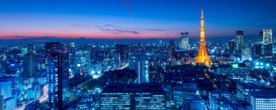 Fototapete Beleuchteter Tokio Tower