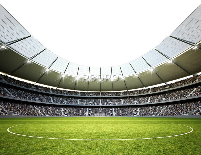 Fototapete Beleuchtetes Fußballstadion