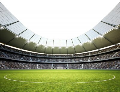 Fototapete Beleuchtetes Fußballstadion