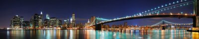 Fototapete Beleuchtetes Panorama der Brücke