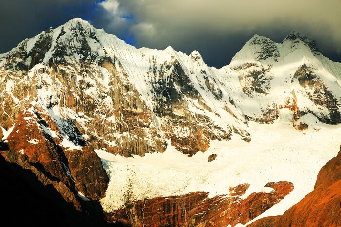Fototapete Berge im weißen Schnee