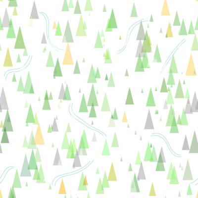 Berge und Bäume auf einer Landschaftskarte