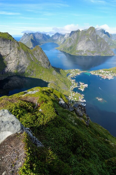 Fototapete Berge zwischen den Seen