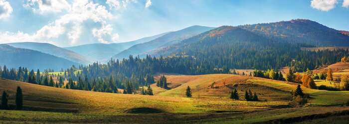 Fototapete Bergpanorama im Herbst