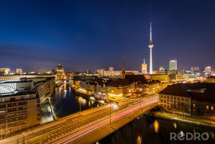 Fototapete Berlin bei Nacht