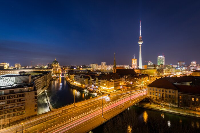 Fototapete Berlin bei Nacht