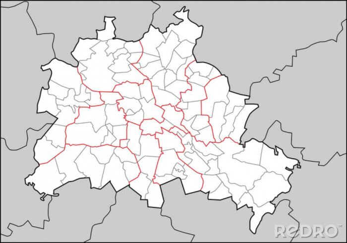 Fototapete Berlin Bezirke Ortsteile