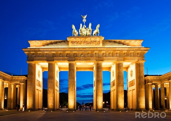 Fototapete Berlin-Brandenburger Tor beleuchtet