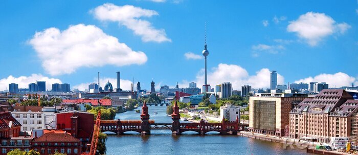 Fototapete Berlin Skyline an einem sonnigen Tag