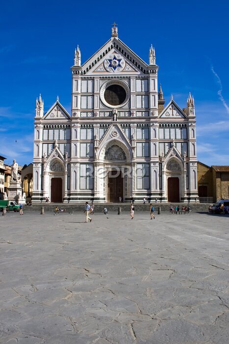 Fototapete Berühmte schöne Basilika Santa Croce, Florenz, Italien